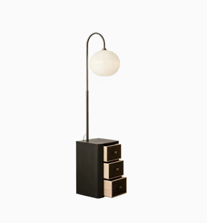 Cream Style Floor Lamp with Drawer