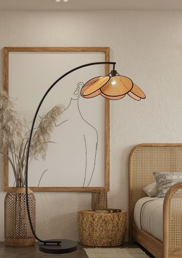 Mid-Century Retro Fishing Floor Lamp
