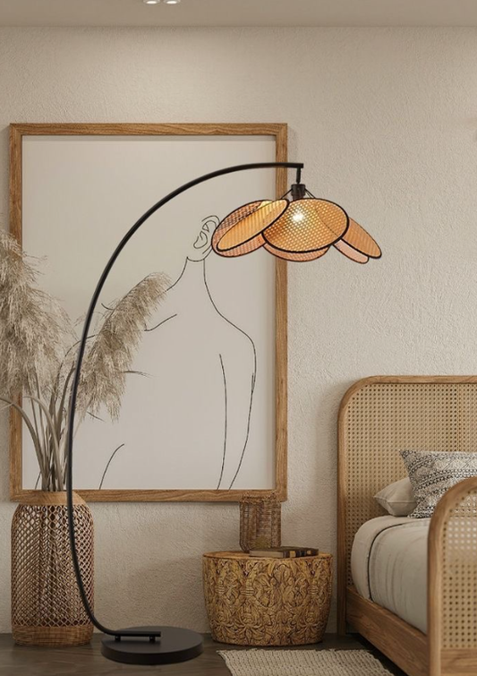 Mid-Century Retro Fishing Floor Lamp