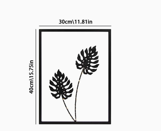 Leaf Iron Art Wall Decoration Creative Living Room Sofa Background Wall Hanging