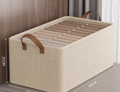 Organizer Box Wardrobe Storage Layering Artifact Foldable Clothes Pants Fabric Storage Basket