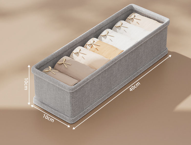 Underwear Socks Compartment 3-in-1 Drawer Type Fabric Storage Box