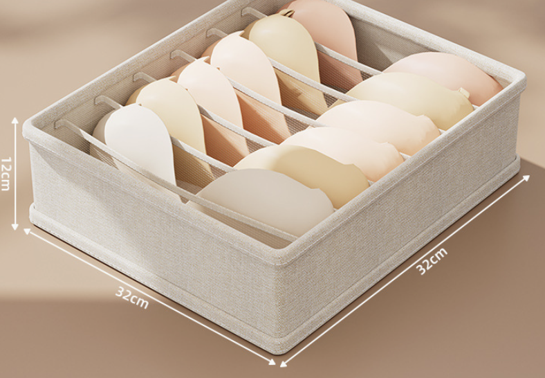 Underwear Socks Compartment 3-in-1 Drawer Type Fabric Storage Box