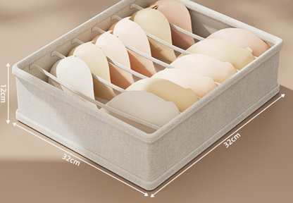 Underwear Socks Compartment 3-in-1 Drawer Type Fabric Storage Box