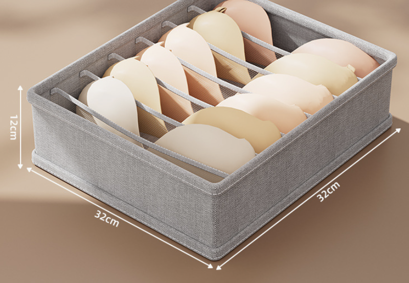 Underwear Socks Compartment 3-in-1 Drawer Type Fabric Storage Box