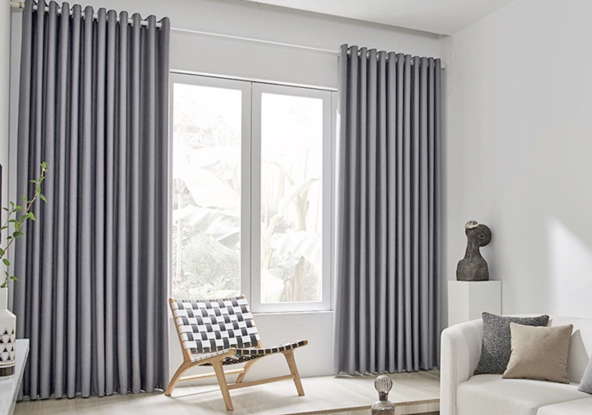Double-Sided Linen Blackout Curtains Bedroom Cream Style No-Drill Installation Curtains