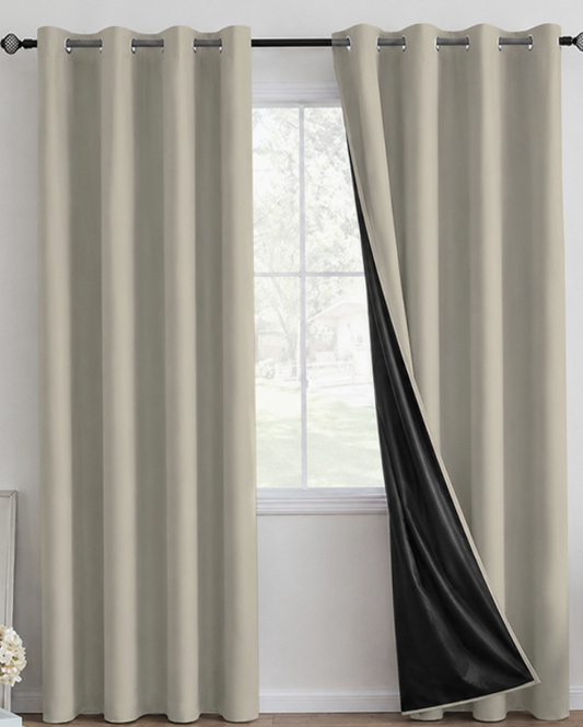Waterproof Solid Color Heat Insulation Curtain