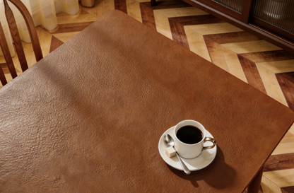 Cowhide Placemat Waterproof Anti-Scalding Leather Dining Table Mat