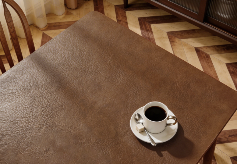 Cowhide Placemat Waterproof Anti-Scalding Leather Dining Table Mat
