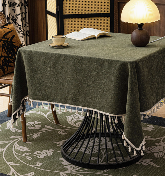 French Tablecloth Light Luxury High-End Rectangular Dining Table Cloth Living Room Round Table Coffee Table Placemat Table
