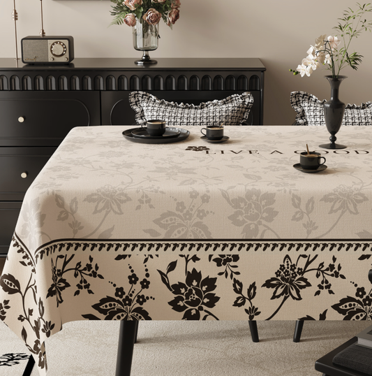 Light Luxury High-End Rectangular Waterproof Oil-Proof Wash-Free Dining Table Cloth