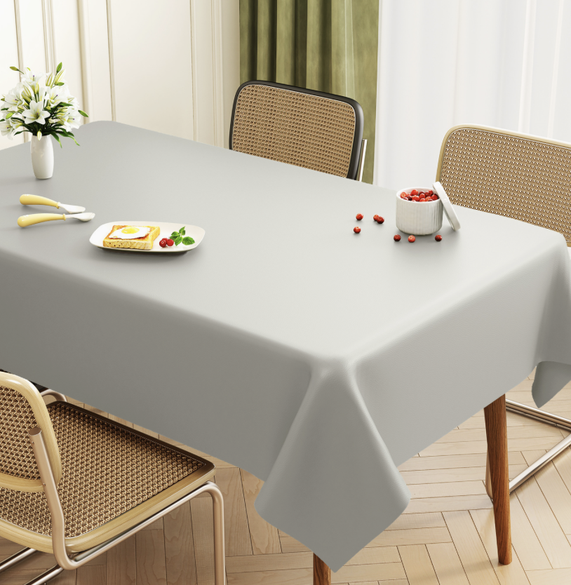 Lambskin Tablecloth Solid Color Wash-Free Oil-Proof Waterproof Light Luxury High-End Coffee Table Placemat Anti-Scalding Rectangular Dining Table Cloth