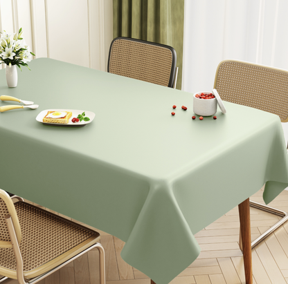 Lambskin Tablecloth Solid Color Wash-Free Oil-Proof Waterproof Light Luxury High-End Coffee Table Placemat Anti-Scalding Rectangular Dining Table Cloth